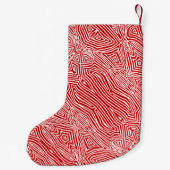 Red Scribbleprint Kleiner Weihnachtsstrumpf (Rückseite)