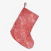 Red Scribbleprint Kleiner Weihnachtsstrumpf (Vorderansicht (hängend))