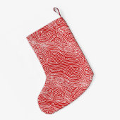 Red Scribbleprint Kleiner Weihnachtsstrumpf (Rückseite (Hängend))