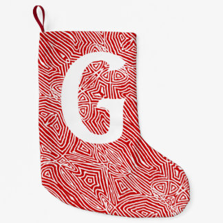 Red Scribbleprint Kleiner Weihnachtsstrumpf