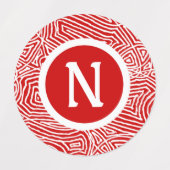 Red Scribbleprint Labels Etiketten (Design 1)