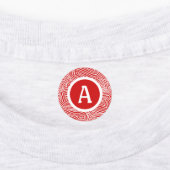 Red Scribbleprint Labels Etiketten (Befestigt)