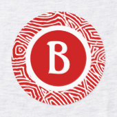 Red Scribbleprint Labels Etiketten (Design 2)