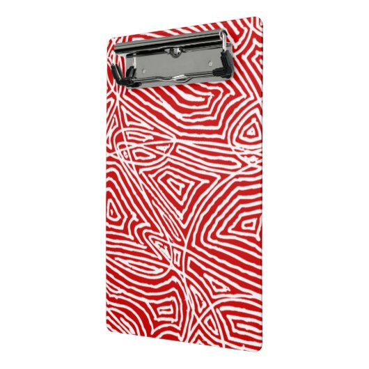 Red Scribbleprint Mini Klemmbrett (Gewinkelt2)