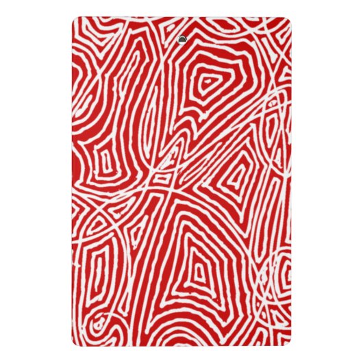 Red Scribbleprint Mini Klemmbrett (Rückseite)
