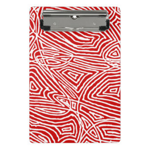 Red Scribbleprint Mini Klemmbrett