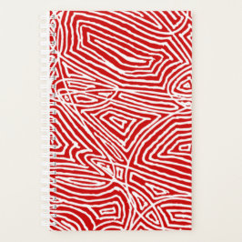Red Scribbleprint Planer