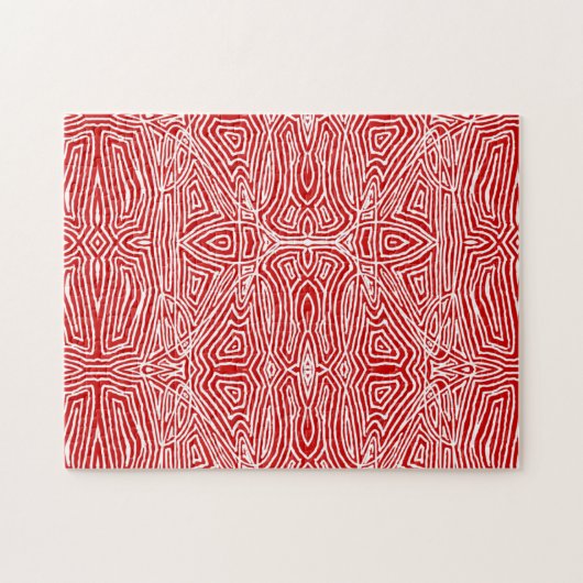 Red Scribbleprint Puzzle (Horizontal)
