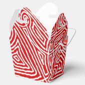 Red Scribbleprints Pattern Geschenkschachtel (Geöffnet)