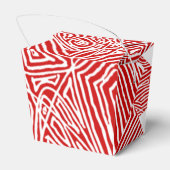 Red Scribbleprints Pattern Geschenkschachtel (Rückseite)