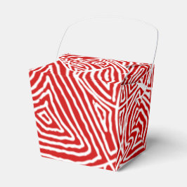Red Scribbleprints Pattern Geschenkschachtel
