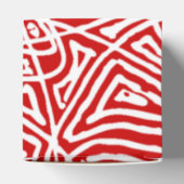 Red Scribbleprints Pattern Geschenkschachtel (Oben)