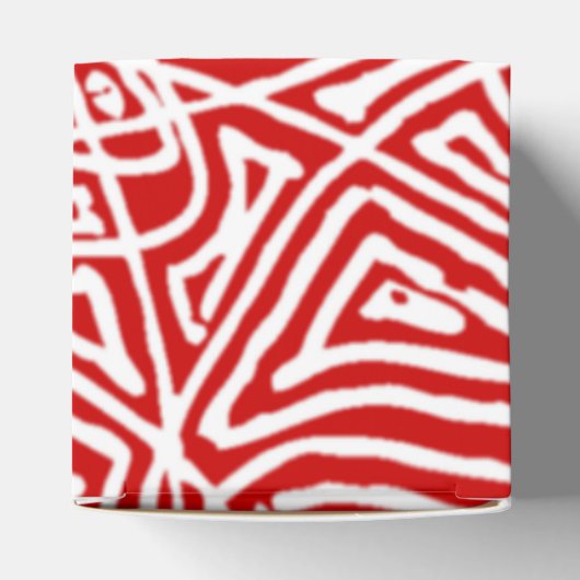Red Scribbleprints Pattern Geschenkschachtel (Oben)