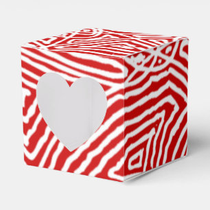 Red Scribbleprints Pattern Geschenkschachtel