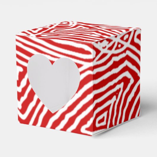 Red Scribbleprints Pattern Geschenkschachtel (Vorderseite)