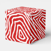 Red Scribbleprints Pattern Geschenkschachtel (Rückseite)