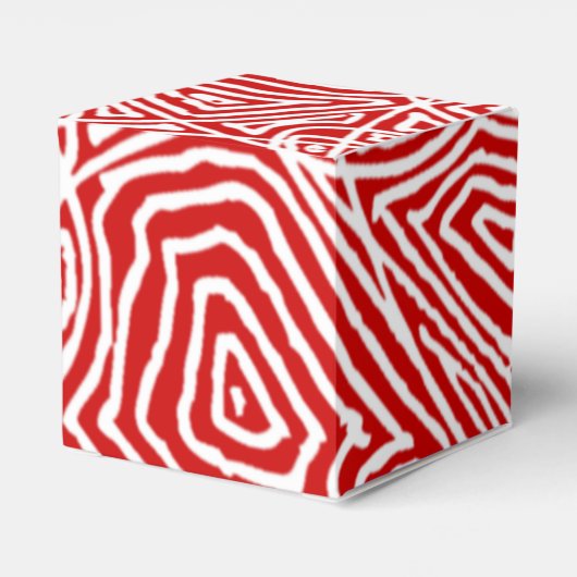 Red Scribbleprints Pattern Geschenkschachtel (Rückseite)