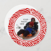 Red Scribleprints Weihnachtskarte Feiertagskarte (Vorne/Hinten)