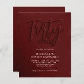 Red Script 40. Erwachsene Geburtstag (Vorne/Hinten)