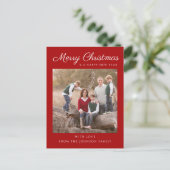 Red Script Foto Weihnachten (Stehend Vorderseite)