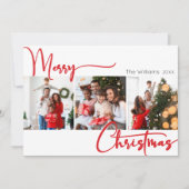 Red Script frohe Weihnachten Jahr in Review 3 Foto (Vorderseite)