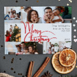 Red Script frohe Weihnachten Jahr in Review 6 Foto<br><div class="desc">Feiern Sie die Saison mit diesem roten Drehbuch Frohe Weihnachten Jahr in Review 6 Foto Urlaubskarte mit einer Touch von elegantem Charme. Das schicke Design präsentiert eine einfache rot-weiße Farbpalette, die den gemütlichen Geist des Winters widerspiegelt. Seine moderne und einzigartige Anziehungskraft und seine rustikale Formulierung schaffen ein perfektes Gleichgewicht zwischen...</div>