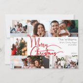 Red Script frohe Weihnachten Jahr in Review 6 Foto (Vorderseite)