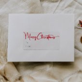 Red Script Frohe Weihnachten Rechteckiges Geschenk