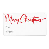 Red Script Frohe Weihnachten Rechteckiges Geschenk (Vorne)