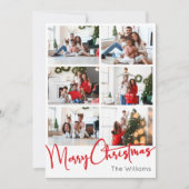 Red Script Frohe Weihnachten Vertical 10 Foto (Vorderseite)