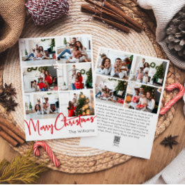 Red Script Frohe Weihnachten Vertical 10 Foto