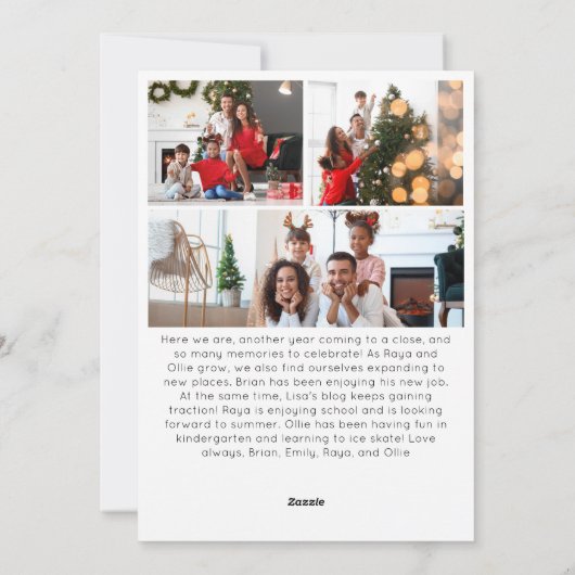 Red Script Frohe Weihnachten Vertical 6 Foto (Rückseite)