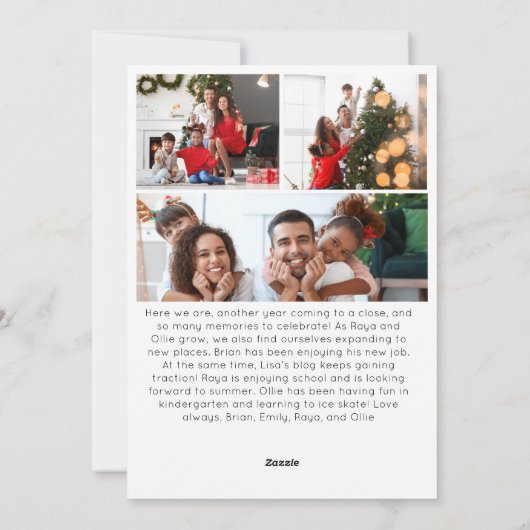 Red Script Frohe Weihnachten Vertical 7 Foto (Rückseite)