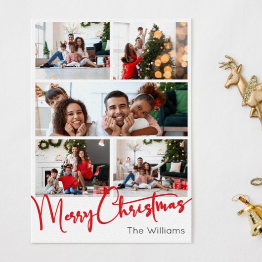 Red Script Frohe Weihnachten Vertical 8 Foto