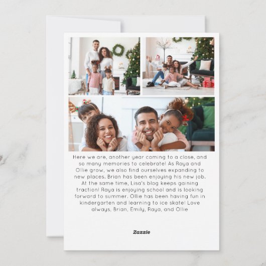 Red Script Frohe Weihnachten Vertical Nine Foto (Rückseite)