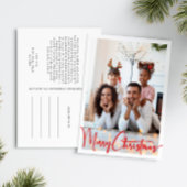 Red Script Frohe Weihnachten Vertical Volles Foto