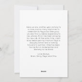 Red Script Frohe Weihnachten Vertikal Full Foto (Rückseite)