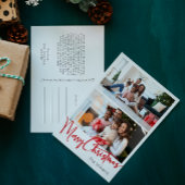 Red Script frohe Weihnachten Vertikal Zwei Foto