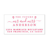 Red Script Future Mr. Wedding Rücksendeadresse Permastempel (Design)