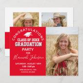 Red Script High School Class 2021 Abschluss Ankündigung (Vorne/Hinten)