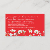 Red Script Signature Daisy Visitenkarte (Rückseite)