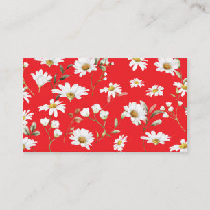 Red Script Signature Daisy Visitenkarte