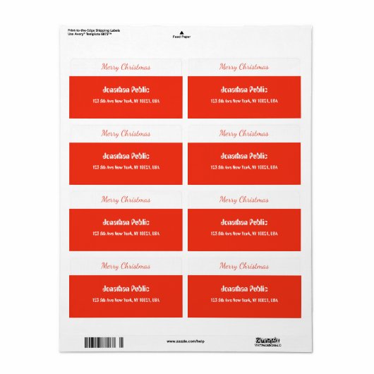 Red Script Template Frohe Weihnachtslieferung (Vorne)