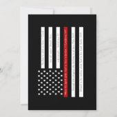 Red Scripture Flag Retirement Party Einladung (Rückseite)