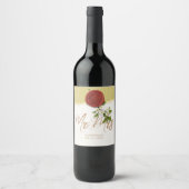 Red Seal Wedding Wine Label Weinetikett (Vorderseite)