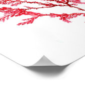 Red Seaweed Art Print No.3 Beach Deco Poster (Ecke)