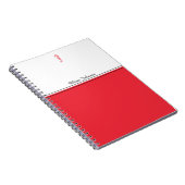 Red Seepferd Illustration Seelebensname minimalist Notizblock (Rechte Seite)