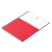 Red Seepferd Illustration Seelebensname minimalist Notizblock (Linke Seite)