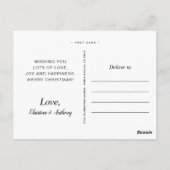 Red Sehr froh Weihnachten Foto Urlaub Postkarte (Rückseite)