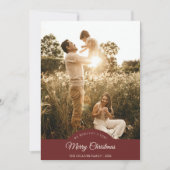 Red Sehr froh Weihnachten Vier Foto Vertikal (Vorderseite)